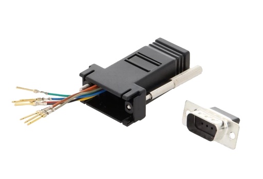 [H61061] D-SUB adapter - 9pol D-SUB han til RJ45 hun