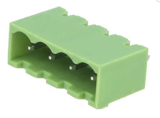 [H61654] Printfatning til indstik skrueterminal - 4P han 5,08mm