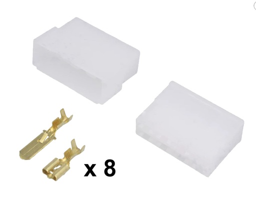 [H61835] Isoleret spadestiksæt til ledningsmont. - 8P 6,3mm han/hun