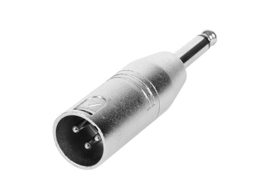 [H47652] XLR adapter - XLR 3P han til 6,35mm mono JACK han (HQ)