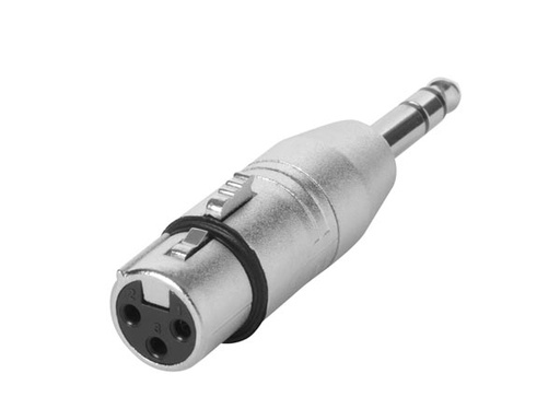 [H47655] XLR adapter - XLR 3P hun til 6,35mm stereo JACK han (HQ)