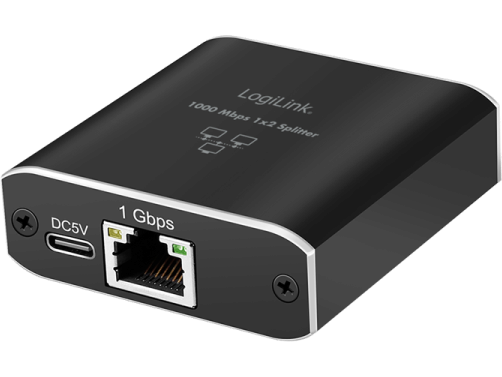[H63700] Gigabit Ethernet Splitter - 1 ind til 2 ud, 1000 Mbit/s