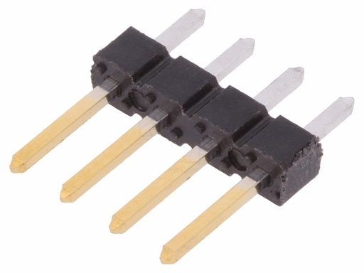 [H49647] Enkelt-række Pin header - Han/han 2,54mm 1x4-ben (H11,43mm)