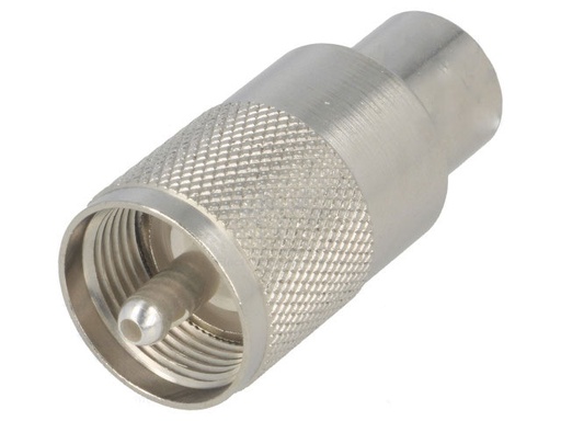 [H54938] UHF(PL-259) hanstik til RG213/U, Delrin isolator (twist-on)