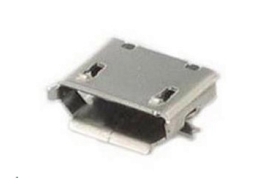 [H31143] Micro USB B fatning - 5pol hun, overflademont. (SMT)