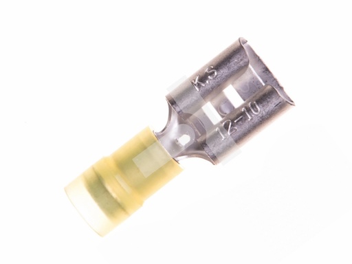 [H31786] Gul kabelsko - 9,5mm spadefatning, 4-6mm² (10 stk.)