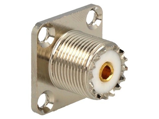 [H34505] UHF(SO-239) chassisfatning - 4 hul flange (18x18mm)