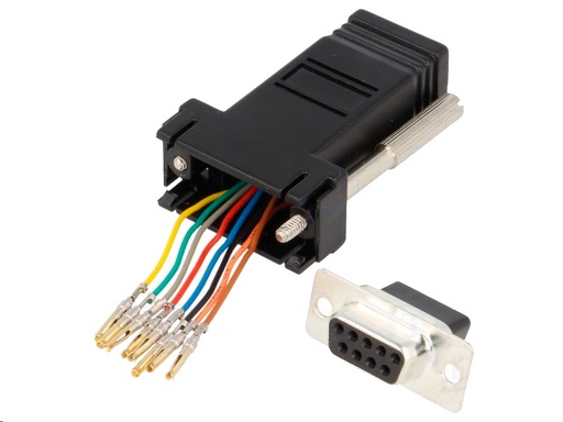 [H33172] D-SUB adapter - 9pol D-SUB hun til RJ45 hun
