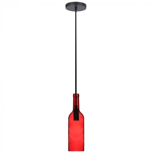 [75583769] Flaske pendel lampe E14 - Rød
