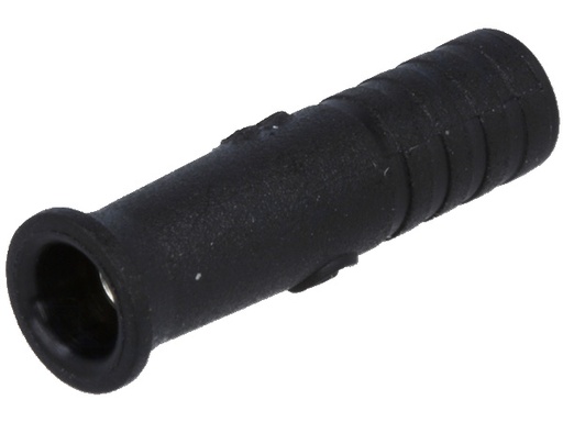 [H34148] Bananforlænger - 2mm hun til ledn., Sort (skrueforbindelse)
