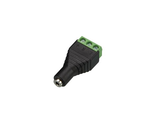 [H43074] JACK forlænger - 2,5mm stereo hun til skrueterminal (1 stk.)