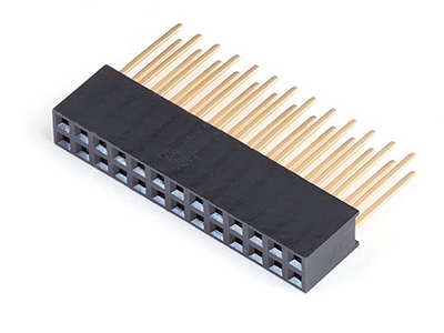 [H38849] Stabelbar pin header - 2,54mm han/hun, 2x13pol, Lang