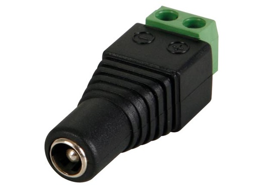[H36100] DC forlængerstik m. skrueterminaler - 5,5 x 2,1mm hun