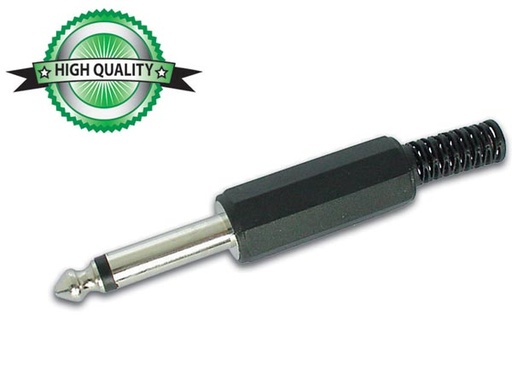 [H37875] 6.35mm JACK MONO han, sort HQ