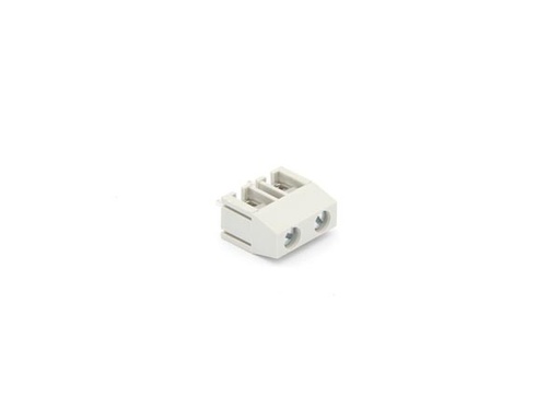 [H16537] Print Skrueterminal - 2pol, 7,5mm benafstand, Hvid