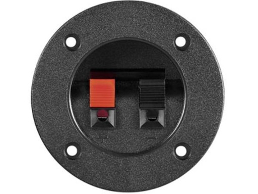 [H19265] Højttaler klemmeterminal - 2 x klemme, Rund (Ø75mm)