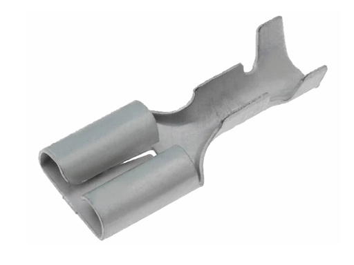 [H20399] Uisoleret spadefatning - 6,3mm hun, 0,5-1,5mm² (10 stk.)