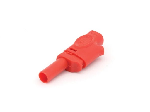 [H20462] Bananstik - 4mm, IEC1010 sikkerhedsstik, Rød (stabelbar)
