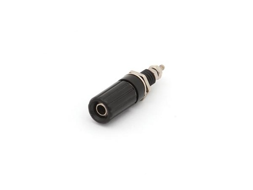 [H20478] Bananbøsning - 4mm, Sort (skruetype) (15A)