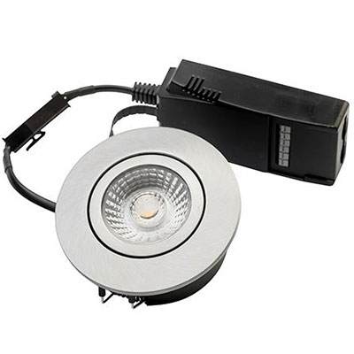 [767848] Diospot 30 V.2 6W 3000K 38° dæmpbar 32mm rund børstet