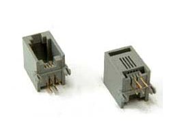 [H22340] RJ10 fatning (4P4C) til print montage (Farve:Sort)