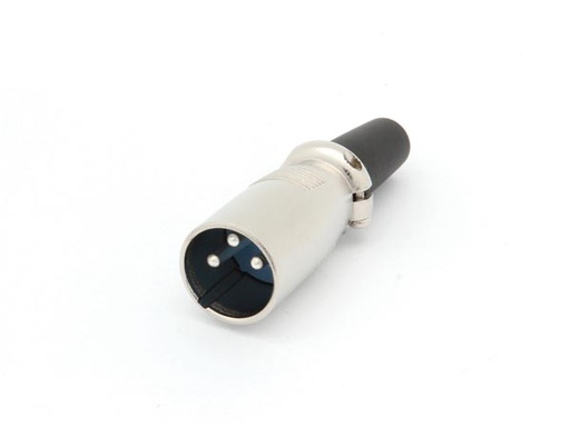 [H21475] XLR stik - 3P han, nikkel (kort type)