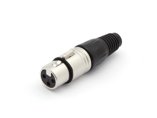 [H21476] XLR stik - 3P hun, nikkel