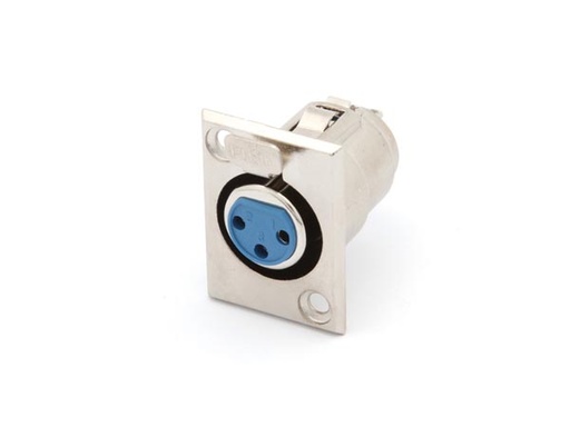 [H21494] XLR bøsning - 3P hun, nikkel