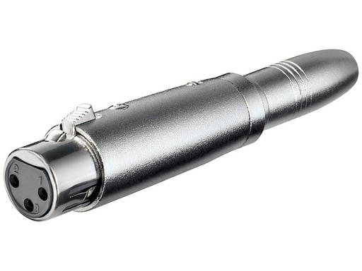 [H21504] XLR adapter - XLR 3P hun til 6,35mm mono JACK hun
