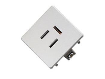 [H21410] Telefonvægdåse - 3pol DK han, 50x50, HVID (FUGA tilpasset)