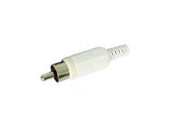 [H21257] RCA(phono) han - Plasthus, Hvid
