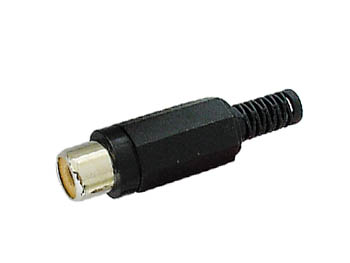 [H21275] RCA(phono) stik, hun - Sort, plast