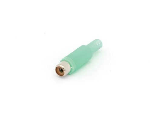 [H21277] RCA(phono) stik, hun - Grøn, plast