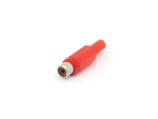 [H21278] RCA(phono) stik, hun - Rød, plast