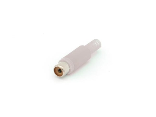 [H21279] RCA(phono) stik, hun - Hvid, plast