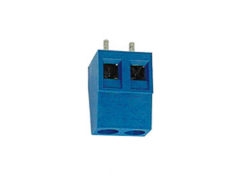 [H21338] Print Skrueterminal - 2pol, 5mm benafstand, Blå