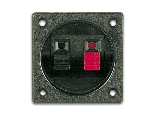 [H21189] Højttaler klemmeterminal - 2 x klemme, Kvadrat