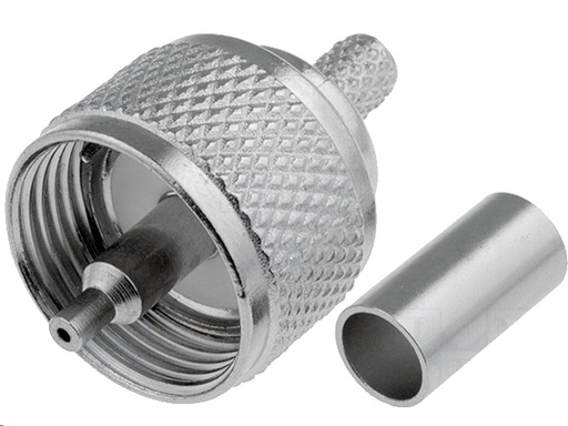 [H21229] UHF(PL-259) hanstik til RG58/U, Ø5mm (krimptype)