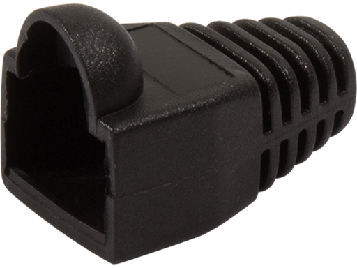 [H21146] Blød hætte til RJ45 modularstik - 6,5mm, Sort (1 stk.)