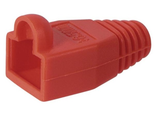 [H21149] Blød hætte til RJ45 modularstik - 6,5mm, Rød (1 stk.)