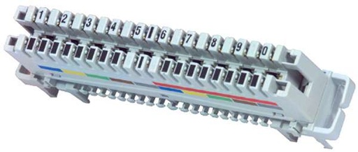 [H20676] Krone LSA-Plus kontaktrække 10 par - 1-0 m. skillemulighed