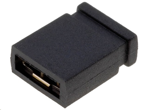 [H20682] Mini jumper - 2,54mm hulafstand, 1 x 2 lukket, Sort