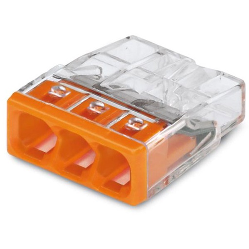 [7821100344] Skrueløs klemme 3x0,5-2,5mm² orange - 1 stk.