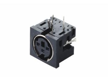 [H20593] Mini-DIN fatning - 6pol hun, Til print