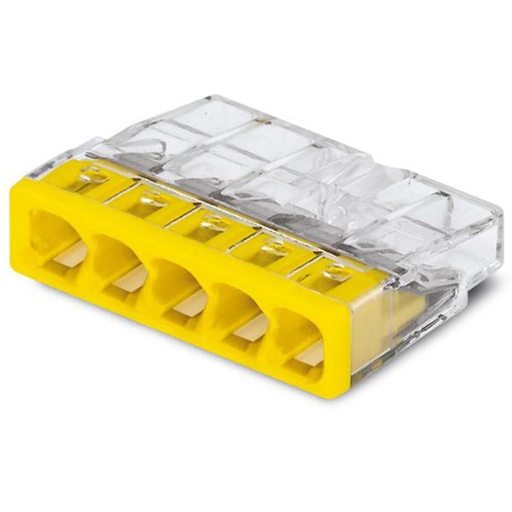 [7821100360] Skrueløs klemme 5x0,5-2,5mm² gul - 1 stk.