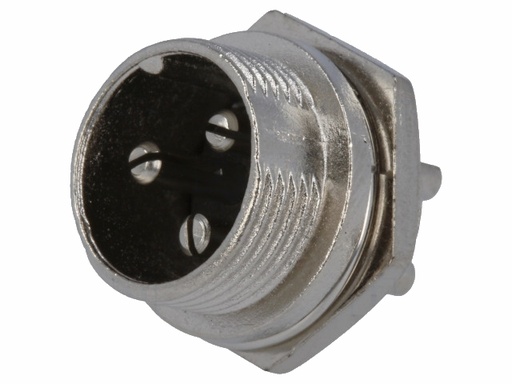 [H21076] Mikrofonfatning, 3-pol han, til kabinet