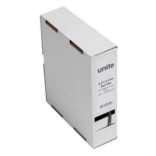 [7821601416] Tyndvægget krymp u. lim 3,2 mm. sort 15 m