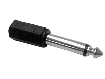 [H20995] 6,35mm mono JACK han til 3,5mm mono JACK hun