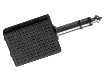 [H21005] 6,35mm stereo JACK han til 2 x 3,5mm stereo JACK hun