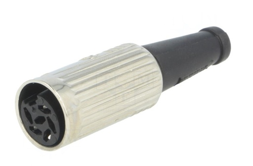 [H28761] DIN forlænger - 5pol hun multistik 240°, Metalhus